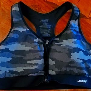 Avia XL Zip Camo Sports Bra